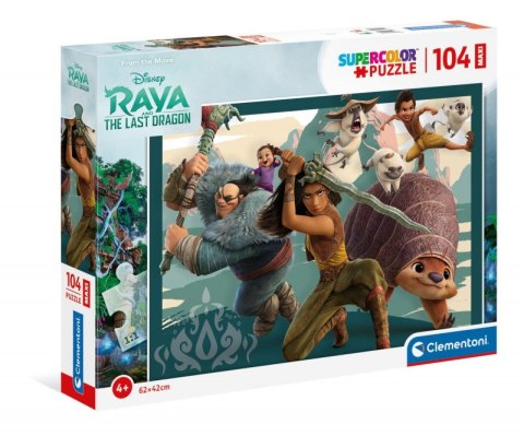 Puzzle 104 elementy Maxi Super Kolor Raya i ostatni smok