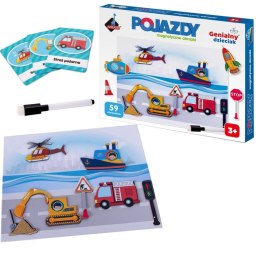 Puzzle magnetyczne - Pojazdy