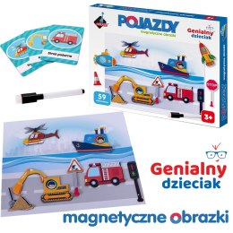 Puzzle magnetyczne - Pojazdy