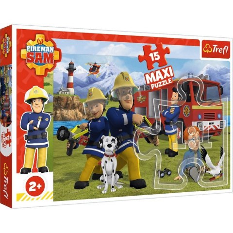 Puzzle 15 elementów Maxi Drużyna w akcji Strażak Sam