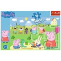 Puzzle 15 elementów Maxi Szczęśliwy dzień świnka Peppa