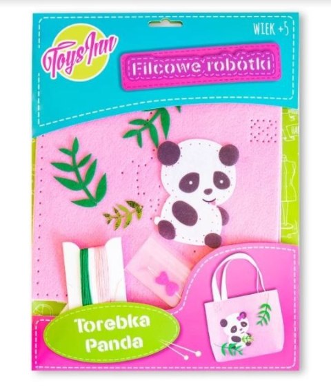 Filcowe robótki torebka panda różowa