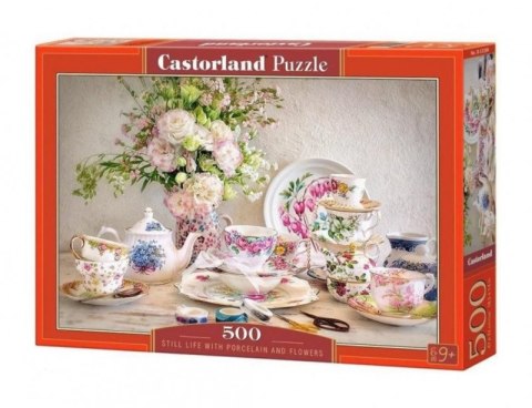 Puzzle 500 elementów Porcelana i kwiaty