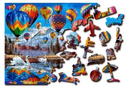 Puzzle drewniane 3D Podróż balonem Peaceful Travelling L