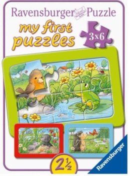 Puzzle 3x6 elementów Małe zwięrzeta domowe