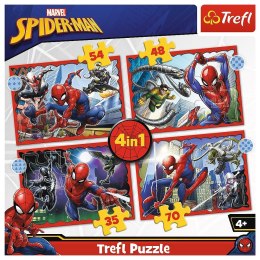 Puzzle 4w1 Bohaterski Spider Man