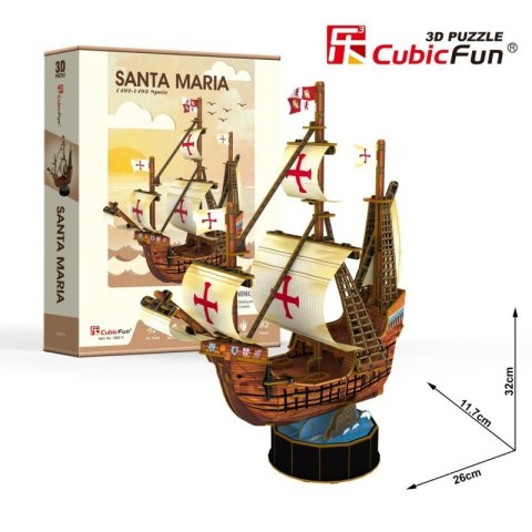 Puzzle 3D Żaglowiec Santa Maria 93 elementy