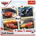 Puzzle 4w1 Do startu gotowi start Auta Cars 3