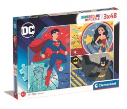 Puzzle 3 x 48 elementów Super Kolor DC Comics