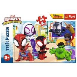 Puzzle 24 maxi Spiday i przyjaciele Spiderman
