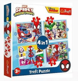 Puzzle 4w1 Ekipa Spidaya Spiderman
