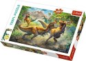 Puzzle 160 elementów Walczące Tyranozaury