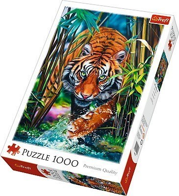 Puzzle 1000 elementów - Drapieżny Tygrys