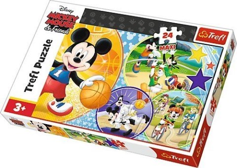 Puzzle 24 elementy Maxi - Mickey Mouse, Czas na sport!